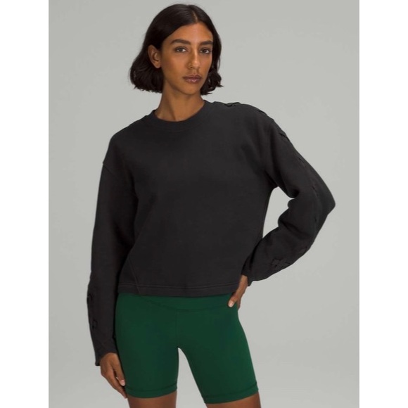 Lululemon Braided Sleeve Pullover Black